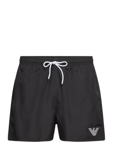 Mens Woven Boxer Badshorts Black Emporio Armani