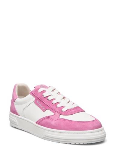 Women Lace-Up Låga Sneakers Pink Tamaris