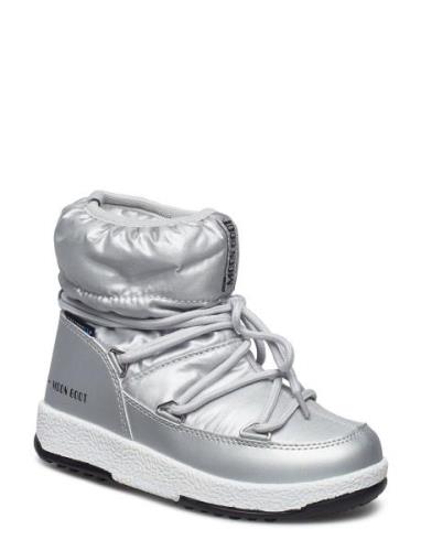 Mb M.boot We Jr Girl Low Nylon Wp Vinterkängor Med Snörning Silver Moo...