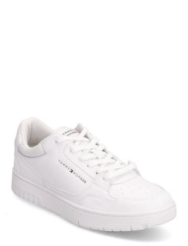 Th Basket Core Leather Ess Låga Sneakers White Tommy Hilfiger