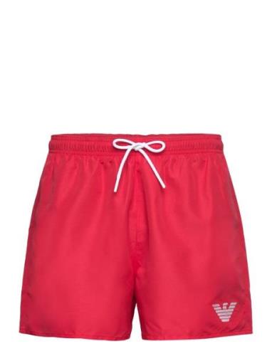 Mens Woven Boxer Badshorts Red Emporio Armani