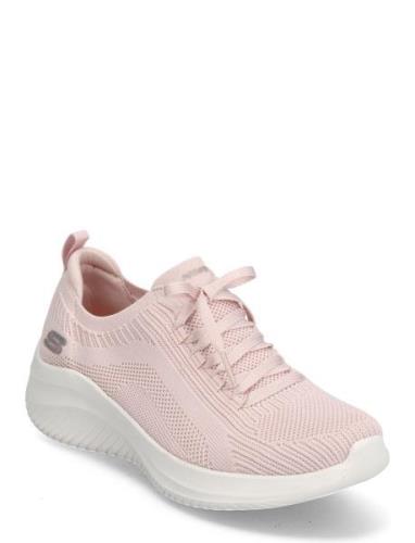 Womens Ultra Flex 3.0 - Big Plan Låga Sneakers Pink Skechers