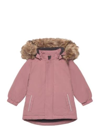 Color Kids Parka W. Fake Fur Rosa