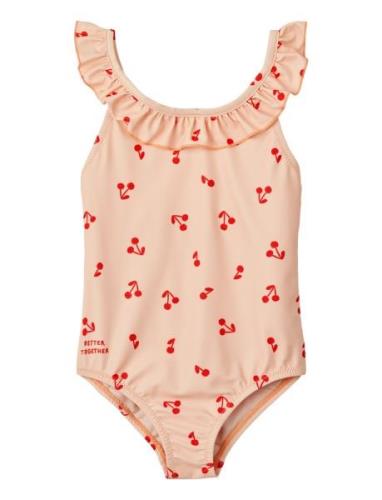 Kallie Printed Swimsuit Baddräkt Badkläder Pink Liewood