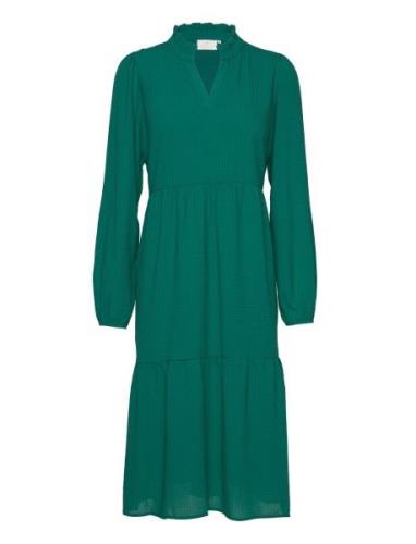 Kadorte Dress Knälång Klänning Green Kaffe