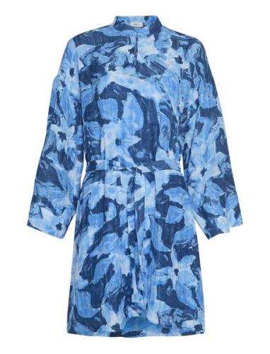 Mschlaurisia Short Dress Aop Kort Klänning Blue MSCH Copenhagen