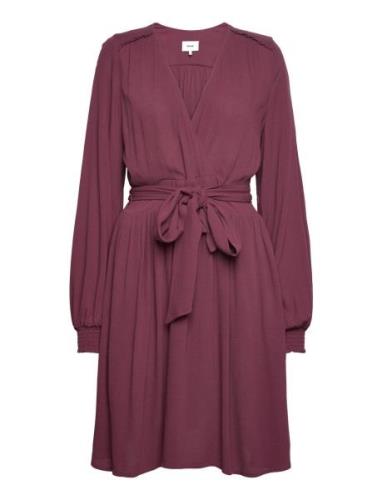 Nutuula Dress Knälång Klänning Burgundy Nümph