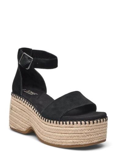 Laila Sandalette Med Klack Espadrilles Black TOMS