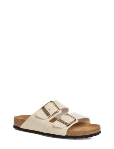 Women Slides Platta Sandaler Cream Tamaris