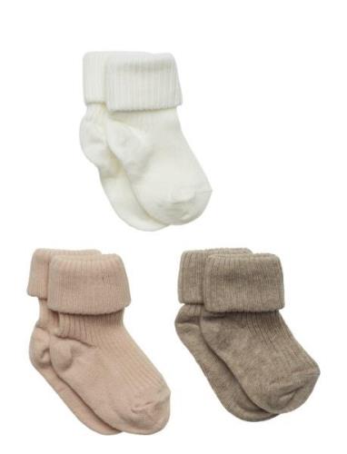 Cotton Rib Baby Socks - 3-Pack Sockor Strumpor Multi/patterned Mp Denm...