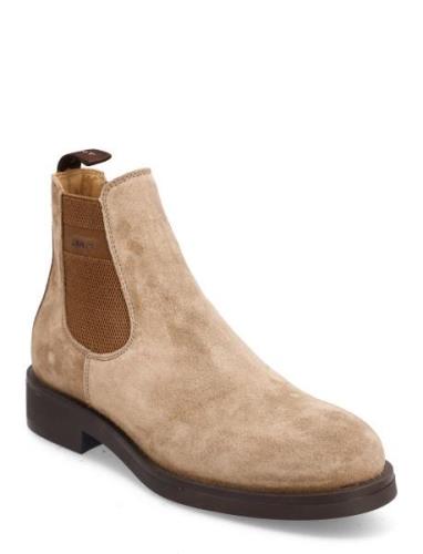 Prepdale Chelsea Boot Stövletter Chelsea Boot Beige GANT