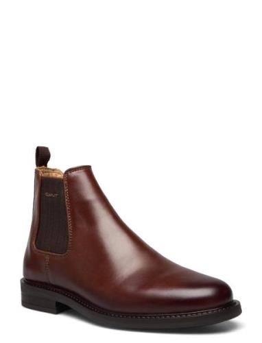 St Fairkon Chelsea Boot Stövletter Chelsea Boot Brown GANT