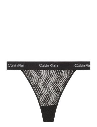 String Thong Stringtrosa Underkläder Black Calvin Klein