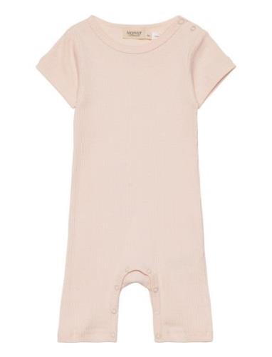 Summer Rompy Bodysuits Short-sleeved Pink MarMar Copenhagen