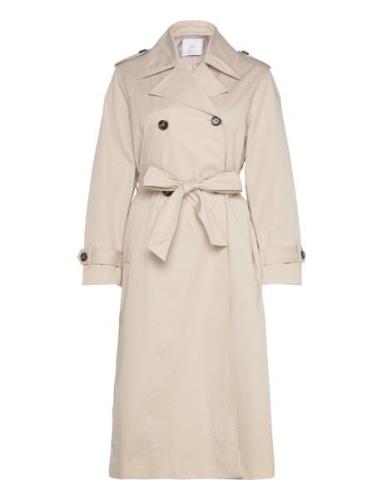 Double-Breasted Trench Coat Trench Coat Rock Cream Mango