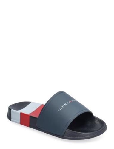 Stripes Pool Slide Slippers Inneskor Multi/patterned Tommy Hilfiger