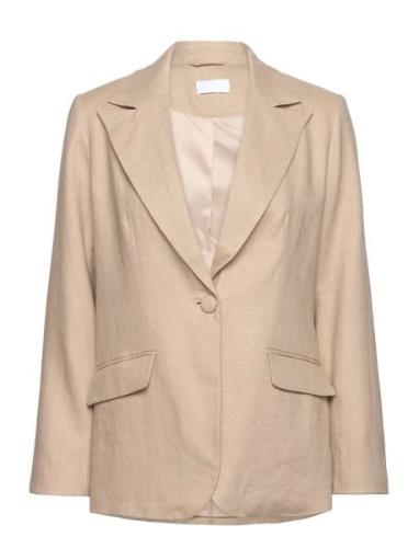 Louise Blazer Blazers Single Breasted Blazers Beige Creative Collectiv...