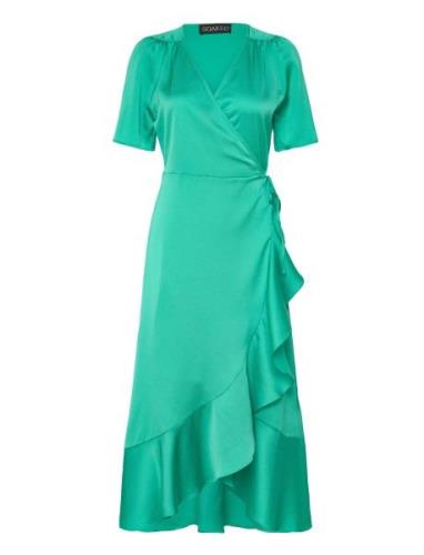 Slkarven Dress Knälång Klänning Green Soaked In Luxury