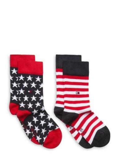 Th Kids Sock 2P Stars And Stripes Sockor Strumpor Red Tommy Hilfiger