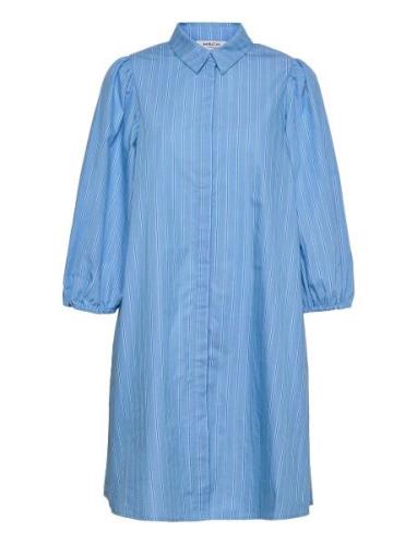 MSCH Copenhagen Petronia 3/4 Shirt Dress Stp Blå