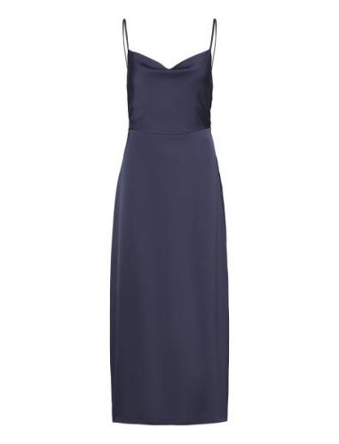 Viravenna Strap Ankle Dress - Noos Maxiklänning Festklänning Navy Vila