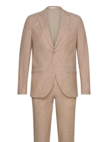 Jprriviera Linen Suit Slim Fit Kostym Beige Jack & J S