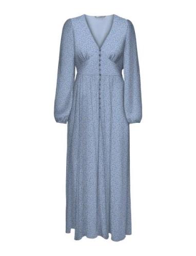 Onlamanda L/S Long Dress Ex Ptm Maxiklänning Festklänning Blue ONLY