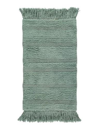 Bath Mat Cotton 50X80Cm Home Textiles Rugs & Carpets Bath Rugs Green N...