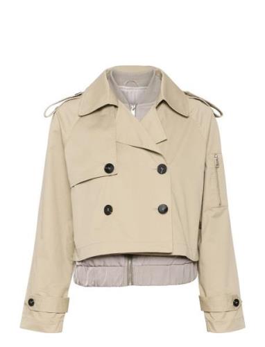 Marikb Short Jacket Trench Coat Rock Beige Karen By Simonsen