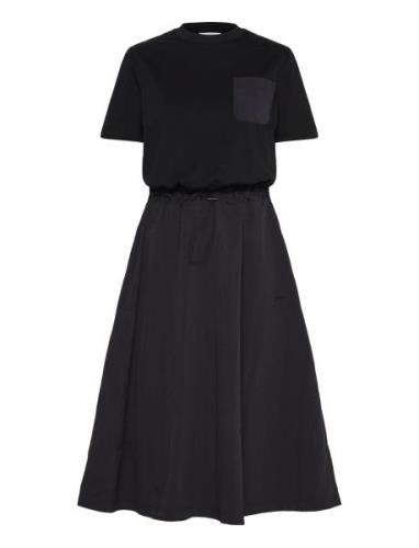 Dresses Knitted Knälång Klänning Black Esprit Casual