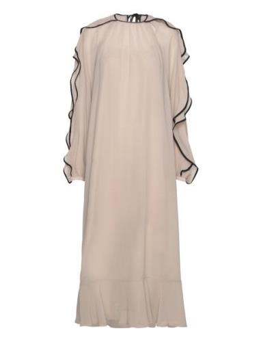 Dress Blossom Maxiklänning Festklänning Beige Lindex