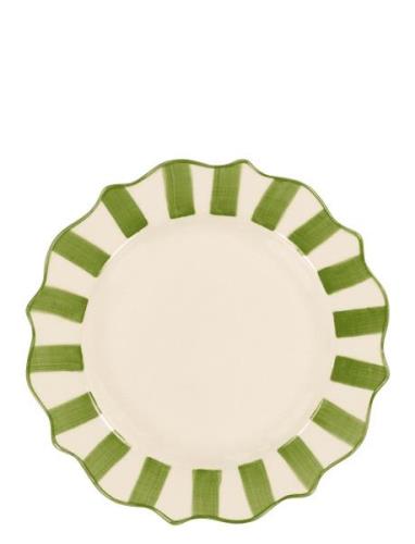 Green Scalloped Breakfast Plate Home Tableware Plates Dinner Plates Gr...