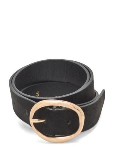 Belt In Fake Suede 3Cm Bälte Black Lindex