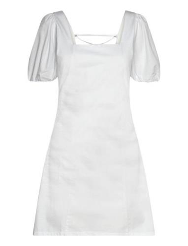 Peyton Puff Dress Kort Klänning White Once Untold