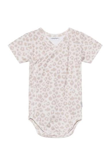Baby Print T-Shirt Wrap Bodysuit Bodies Wrap Bodies Grey Gugguu