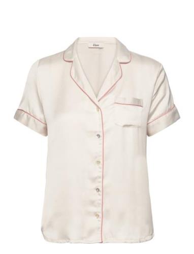 Gia Shirt Pyjama Top Top Cream Etam