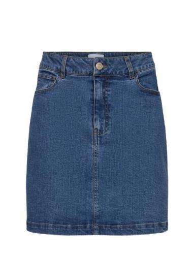 Nümph Nululu Short Denim Skirt Blå