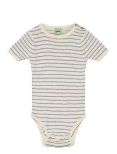 Baby Rib Body Bodies Short-sleeved Blue FUB