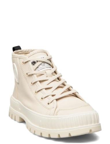 Pallashock Org 2 Höga Sneakers Beige Palladium