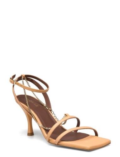 Straps Chain Sandal Med Klack Beige ALOHAS