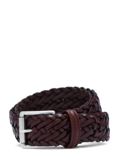 A1097 Accessories Belts Braided Belt Brown Anderson's