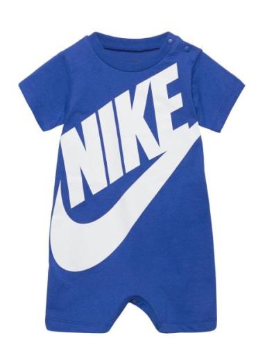 Nike Futura Romper Bodysuits Short-sleeved Blue Nike