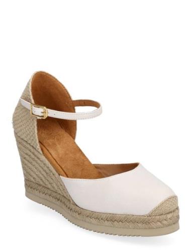 Castilla24Rk Sandalette Med Klack Espadrilles White UNISA