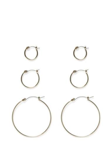 Pcbelinda 3-Pack Creol Set Basic Flow Accessories Jewellery Earrings H...