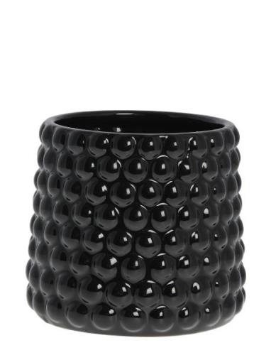 Dotsie Flower Pot Home Decoration Flower Pots Black Lene Bjerre