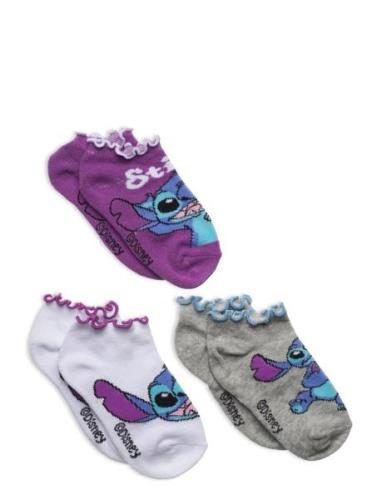 Pack 3 Low Socks Sockor Strumpor Multi/patterned Lilo & Stitch