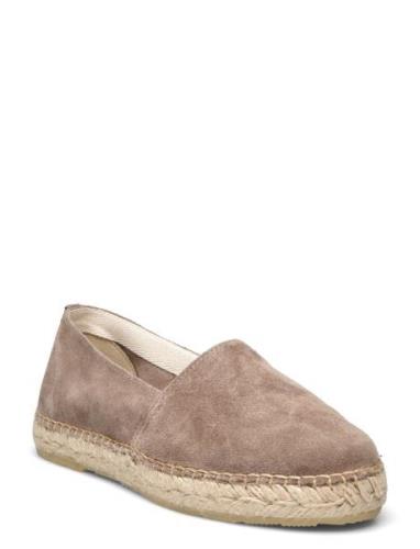 Slfhella Suede Espadrilles Sandaletter Expadrilles Låga Beige Selected...