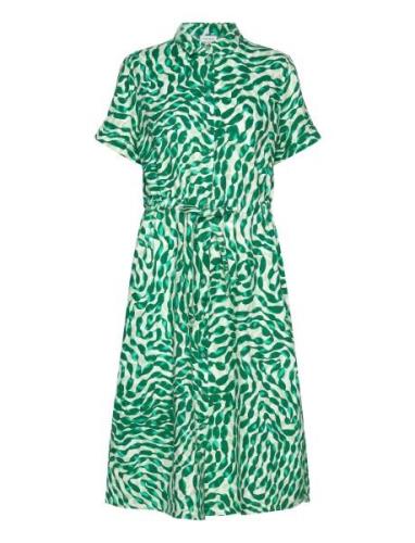 Dress Woven Knälång Klänning Green Gerry Weber Edition