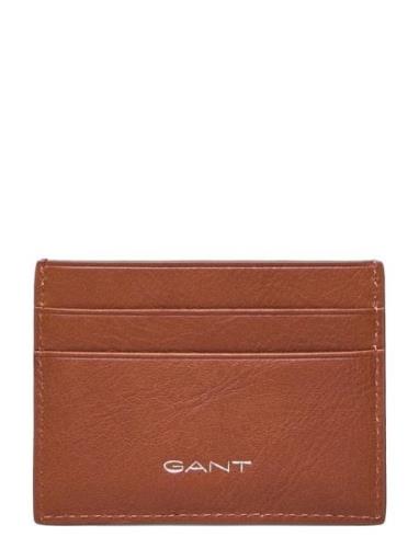 Leather Card Holder Accessories Wallets Cardholder Brown GANT