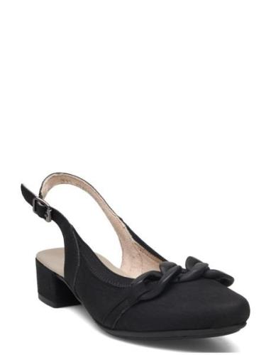 47068-00 Sandal Med Klack Black Rieker